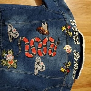 GUCCI denim jacket "l'aveugle par amour" collection